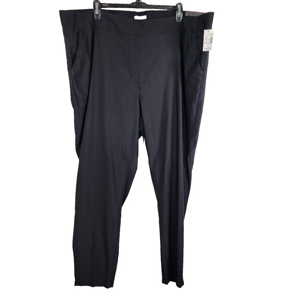 Maurices Womens Pull On Skinny Ankle Bengaline Pant Black Size 24W Mid Rise NWT - Picture 1 of 12